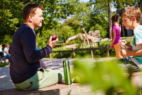 Picknicken in Allwetterzoo Münster